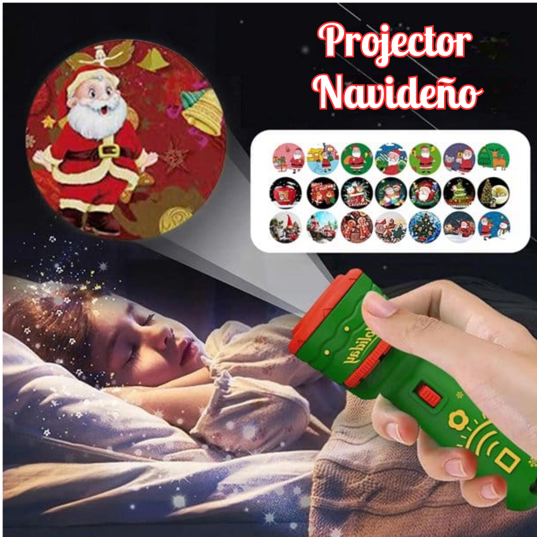 Linterna de mano c/proyección de navidad